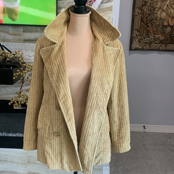 Talbots Tan Double‎ Breasted Coat. Size 8 P - Picture 10 of 14